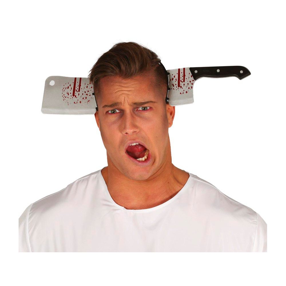 Véres Mészáros Bárd Fejpánt Halloweenre, 35 cm