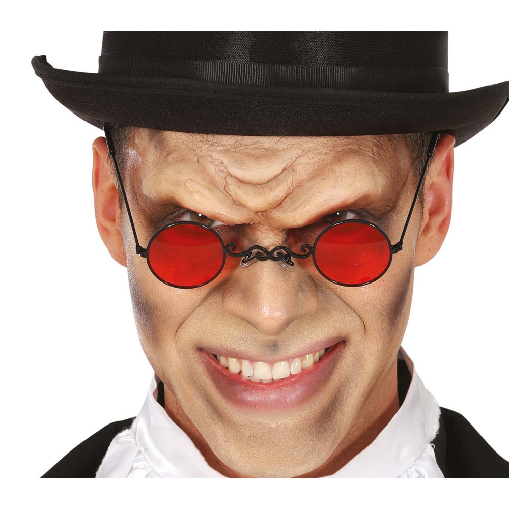 Vérvörös Lencsés Vámpír Szemüveg Halloweenre