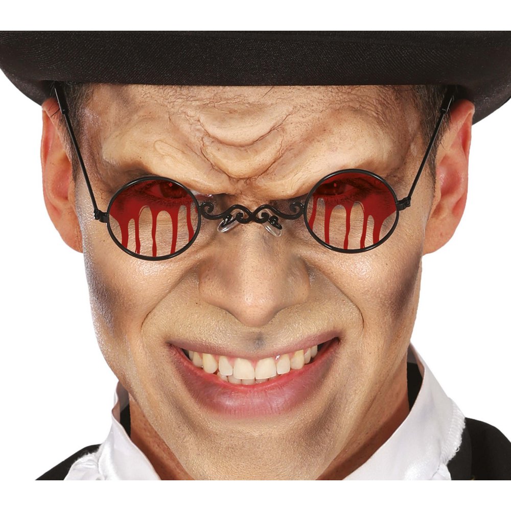 Vérvörös Lencsés Vámpír Szemüveg Halloweenre