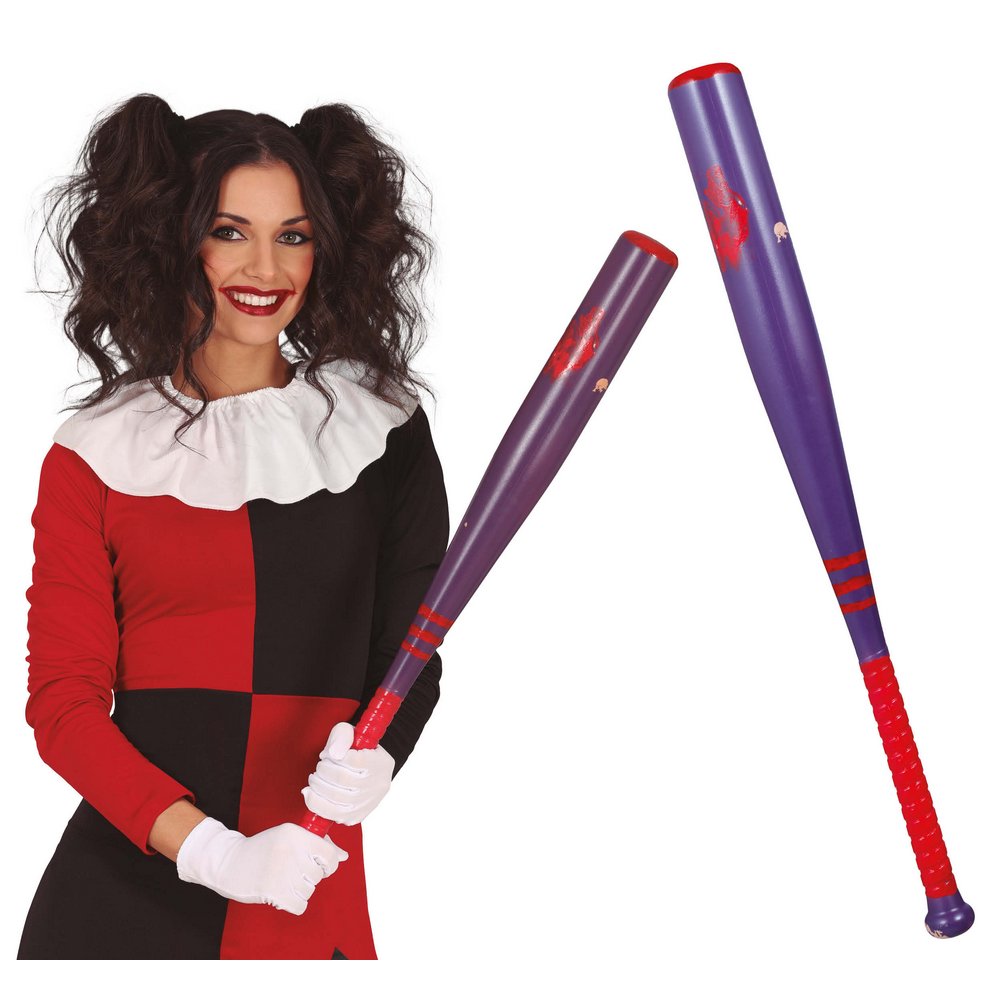 Veszélyes Lila Baseball Ütő Kiegészítő Halloweenre, 75 cm