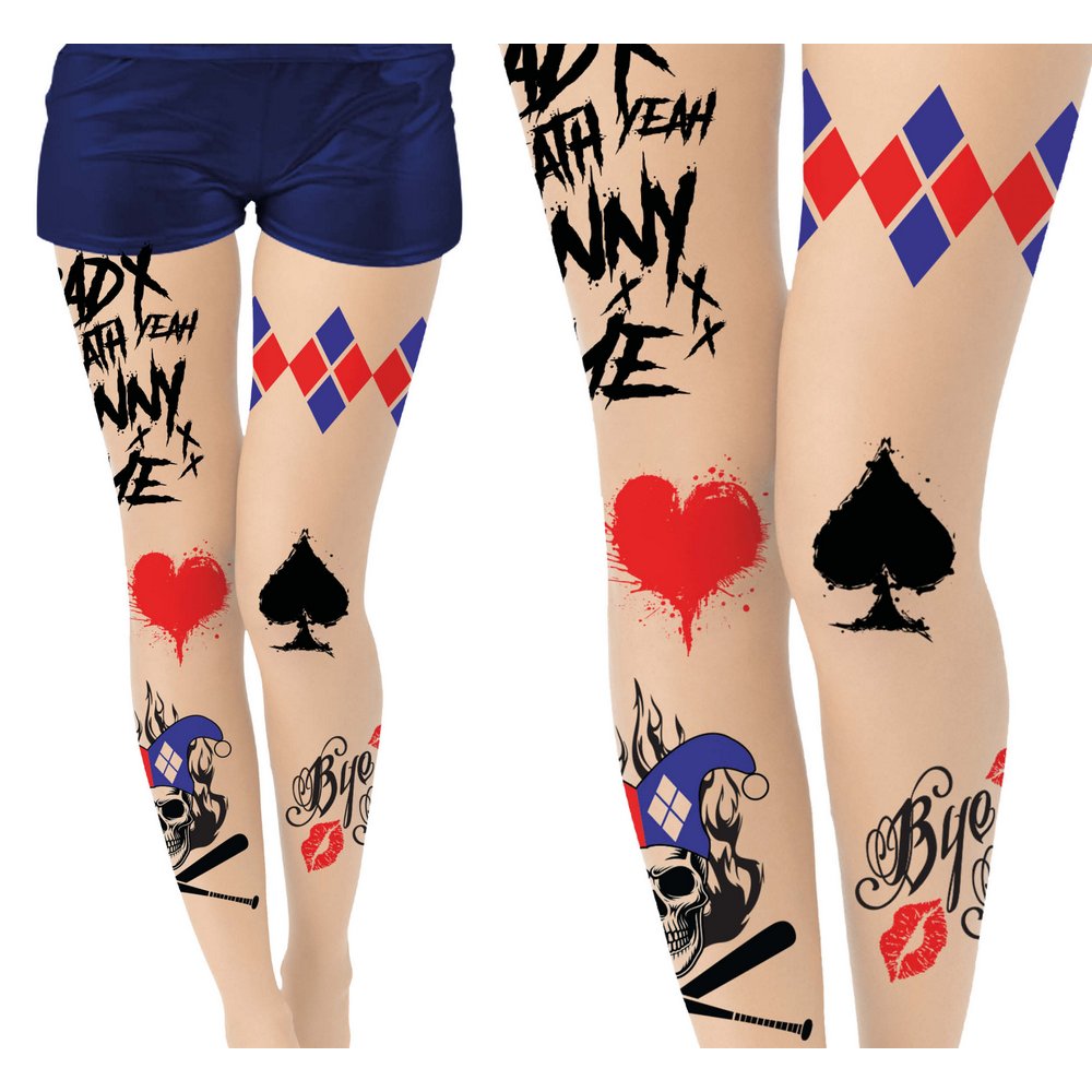 Veszélyes Női Harisnya Halloweenre, Harley Quinn Stílusban