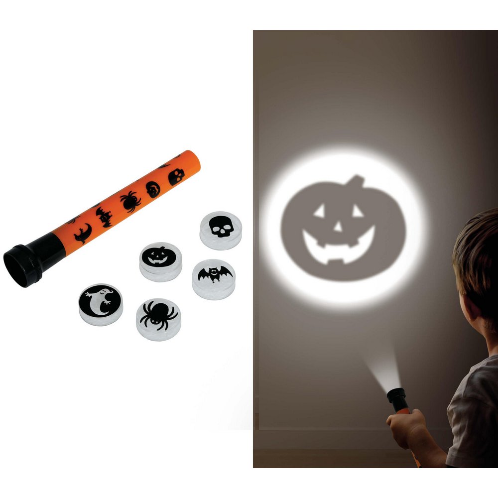 Vetítős Zseblámpa Halloween Figurákkal, 16 cm