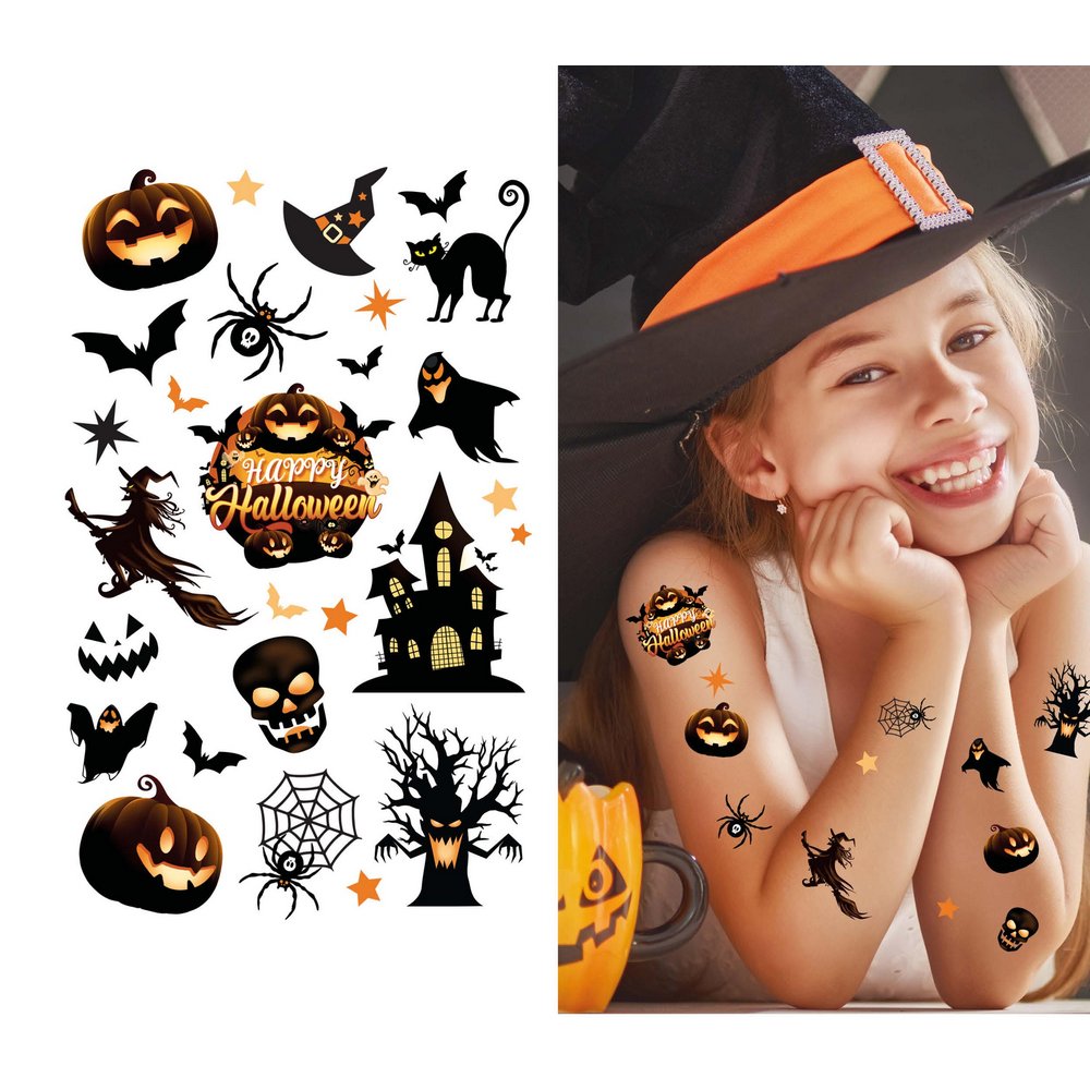 Vicces Halloween Tetoválás Lap Gyerekeknek