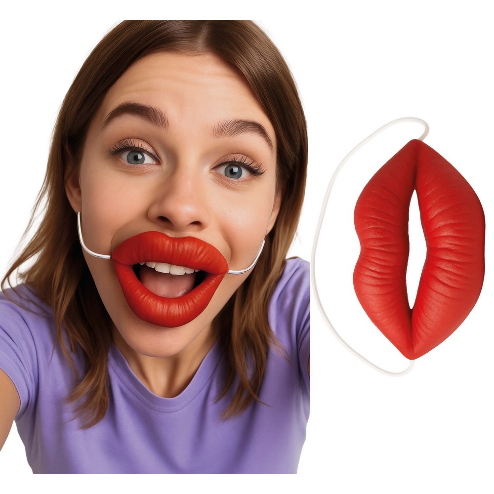 Vicces Óriás Latex Ajkak Kiegészítő Legénybúcsúra és Lánybúcsúra
