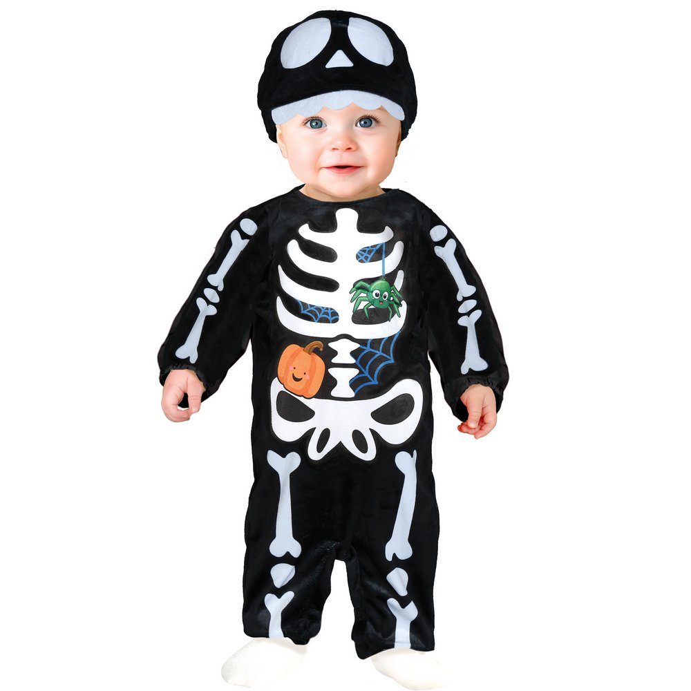 Vidám Csontváz Overál Jelmez Csecsemőknek Halloweenre, 12-18 hónapos, 12 - 18 Hónap