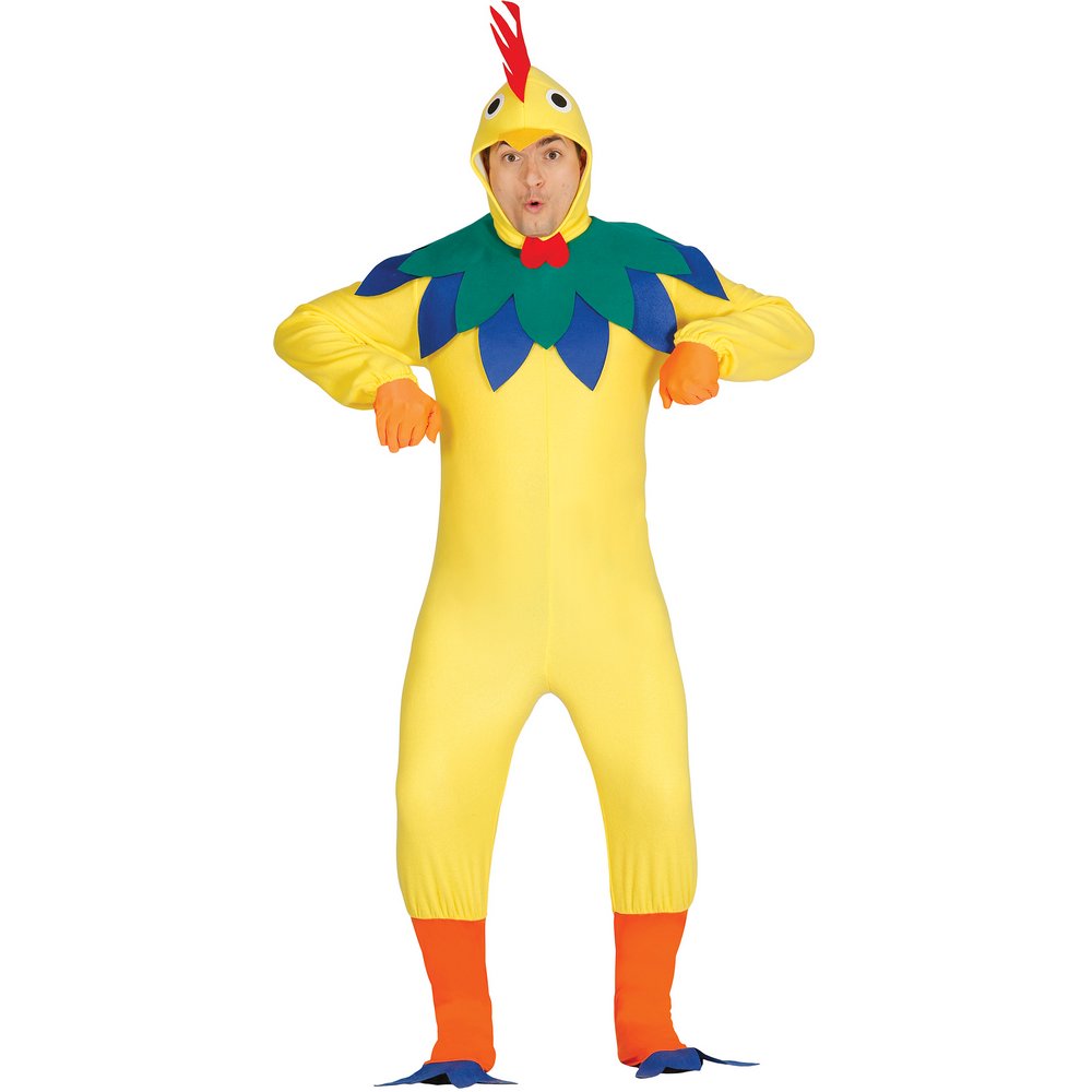 Vidám Kakas Férfi Jelmez Kapucnival