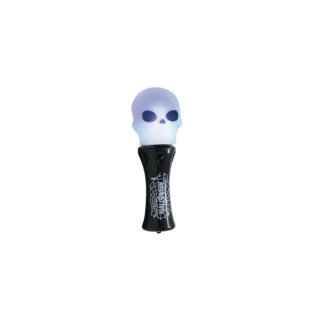Világító Koponya Bot Halloweenre, 14 cm
