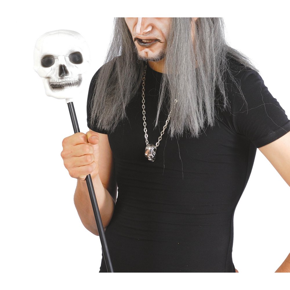 Voodoo Koponya Varázsló Bot Halloweenre, 60 cm