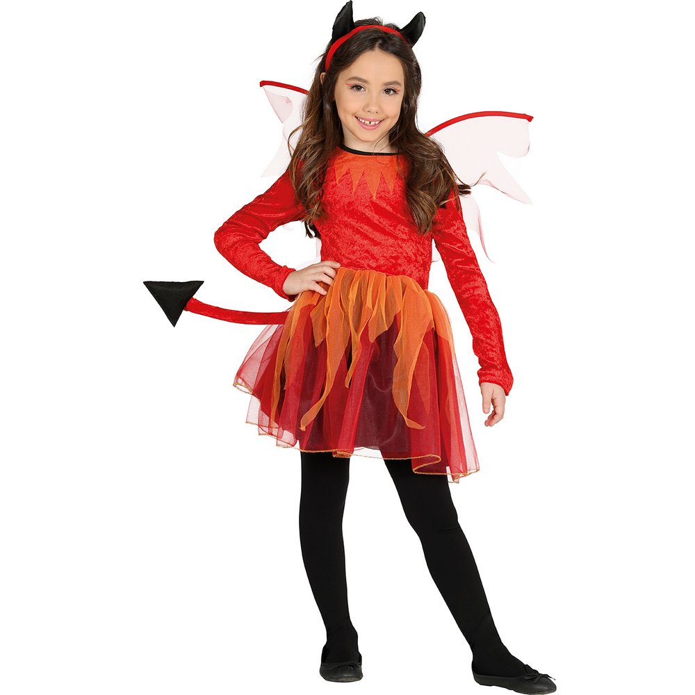 Vörös Ördög Lány Jelmez Szett Halloweenre