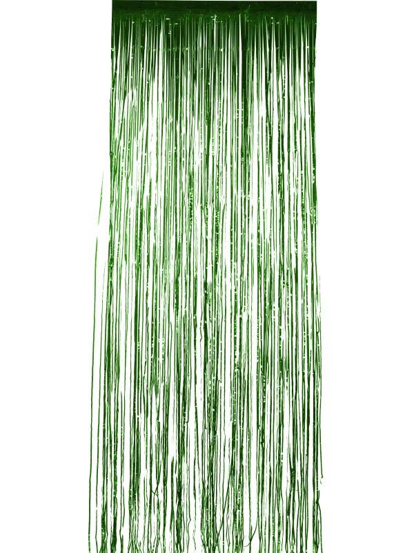 Metálfényű Zöld Szalagfüggöny Ajtódekoráció ? 91 cm x 244 cm