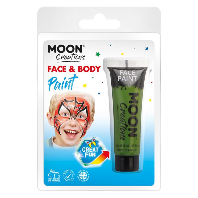 Zöld Arc- és Testfesték Csomagolásban - 12 ml