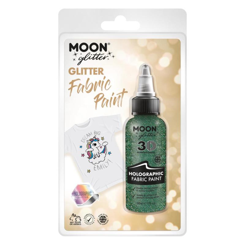 Zöld Holografikus Csillámos Textilfesték - 30 ml
