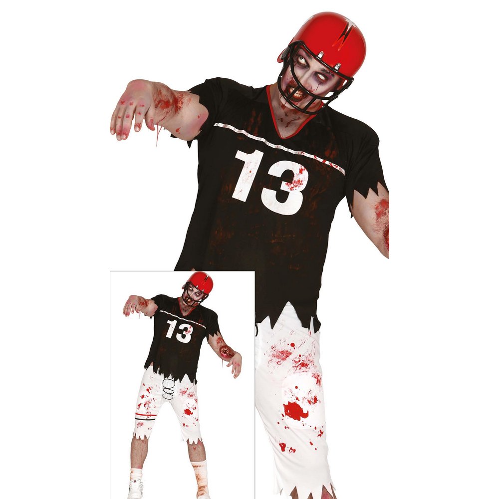 Zombi Amerikai Focista Férfi Jelmez Halloweenre