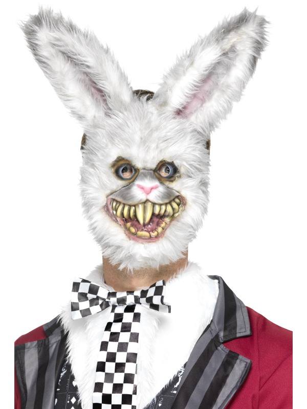Zombi Fehér Nyúl Aliz Csodaországból Maszk Halloweenre