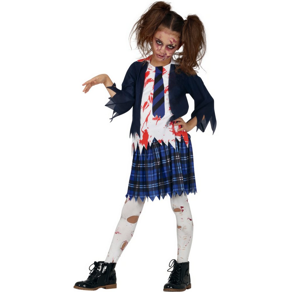 Zombi Középiskolás Lány Jelmez Halloweenre, 5 - 6 Év