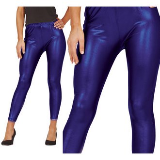 Metálkék Női Leggings a 80-as Évek Partijára