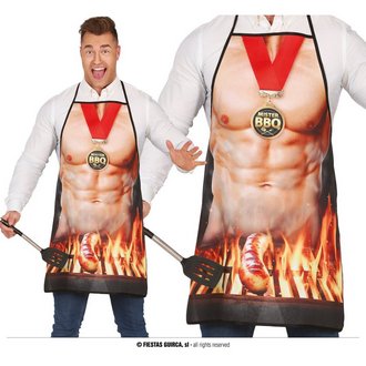 Mister BBQ Vicces Kötény Férfiaknak Legénybúcsúra