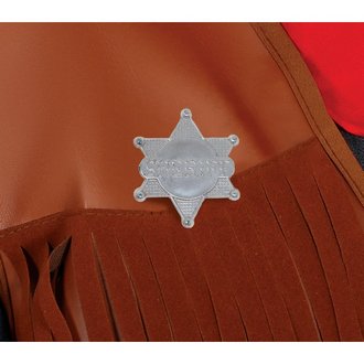 Műanyag Seriff Csillag Jelvény Cowboy Jelmezhez, 5.5 cm