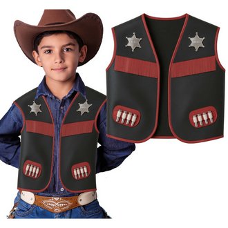 Műbőr Sheriff Mellény Gyerekeknek