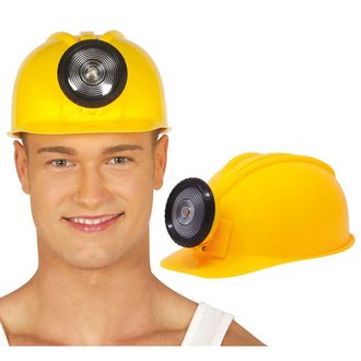 Munkás Sisak Világító Lámpával