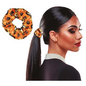 Narancssárga Halloween Mintás Scrunchie Hajgumi Nőknek