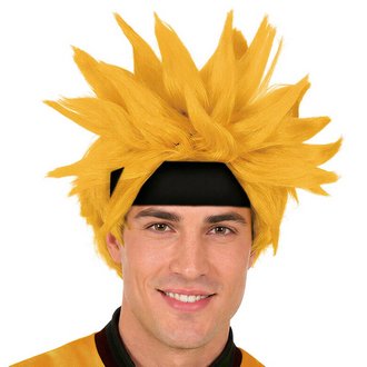 Naruto Stílusú Sárga Tüskés Anime Paróka Felnőtteknek, Fejpánttal