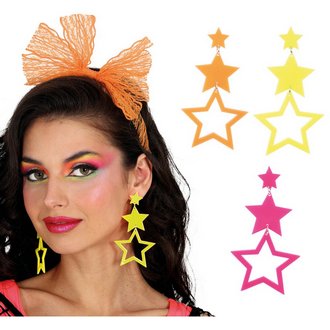 Neon Csillag Fülbevaló Szett Nőknek, Több Színben