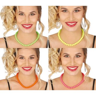 Neon Gyöngy Nyaklánc Nőknek, Válogatott Színekben, 90 cm