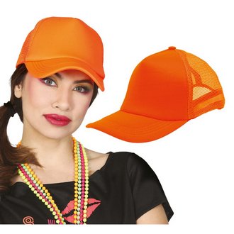 Neon Narancssárga Hálós Sapka 80-as évekbeli Partihoz Felnőtt Unisex