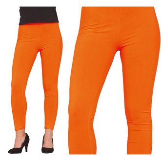 Neon Narancssárga Női Leggings a 80-as Évek Tematikus Partijára