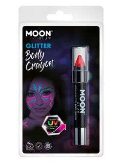 Neon Piros UV Csillámos Testkréta - 3,2 g