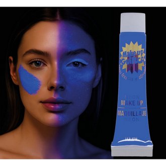 Neon UV Sminkfesték Tubus, Kék, 10 ml