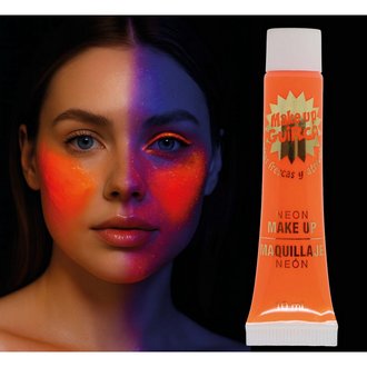 Neon UV Sminkfesték Tubus, Narancssárga, 10 ml