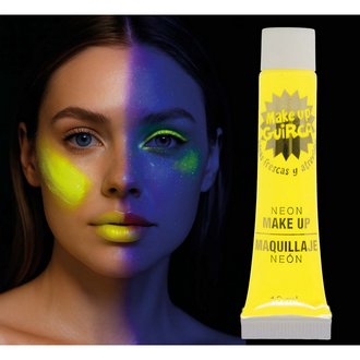 Neon UV Sminkfesték Tubus, Sárga, 10 ml
