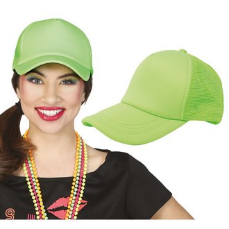 Neon Zöld Hálós Sapka 80-as évekbeli Partihoz Felnőtt Unisex