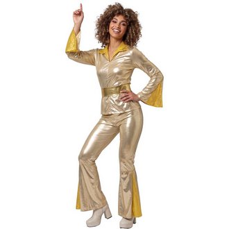 Női Arany Disco Jelmez Szett a 70-es évekre