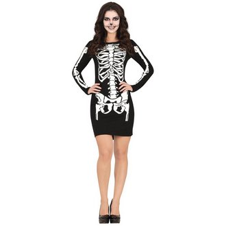 Női Csontváz Jelmez Ruha Halloweenre