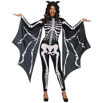 Női Denevér Csontváz Jelmez Szett Halloweenre