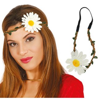 Női Hippie Százszorszép Virágos Fejpánt