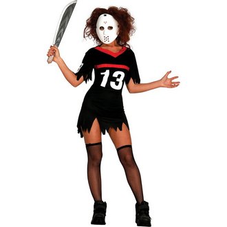 Női Horror Sportoló Jelmez Szett Maszkkal Halloweenre