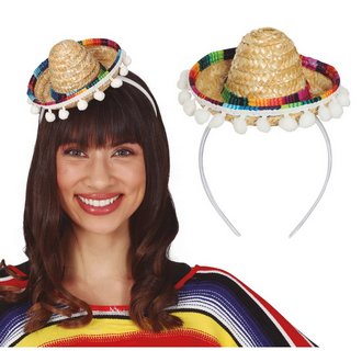 Női Mexikói Mini Sombrero Fejpánt
