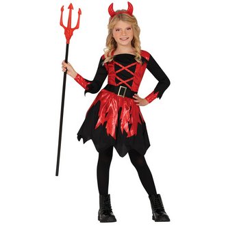 Ördög Lány Jelmez Szett Halloweenre