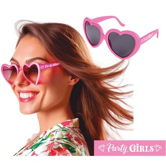 Party Girls Rózsaszín Szív Szemüveg Nőknek Lánybúcsúra