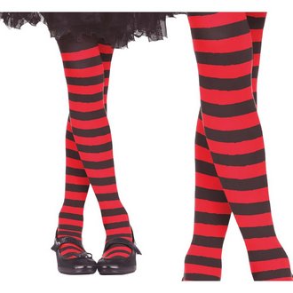Piros-Fekete Csíkos Harisnya Lányoknak Halloweenre