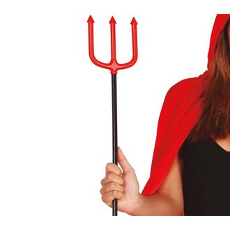 Piros-Fekete Ördög Szigony Kiegészítő Halloweenre, 51 cm
