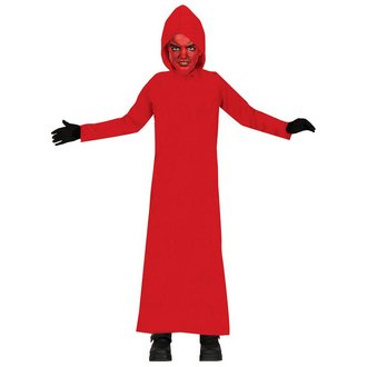 Piros Kapucnis Ördög Jelmez Gyerekeknek Halloweenre