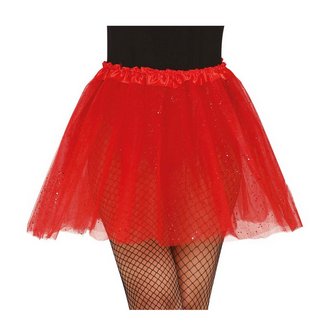 Piros Lila Csillogó Női Tütü Szoknya,  40 cm