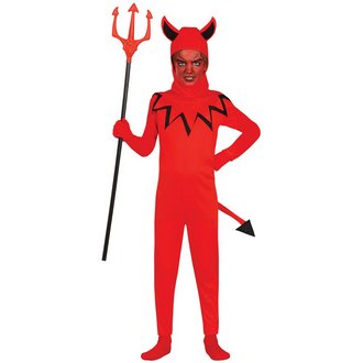 Piros Ördög Fiú Jelmez Halloweenre