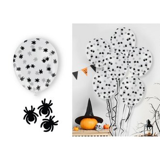 Pók Konfettis Lufi Szett Halloweenre, 10 db