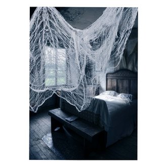 Pókháló Dekorációs Szövet Halloweenre, 76x228 cm